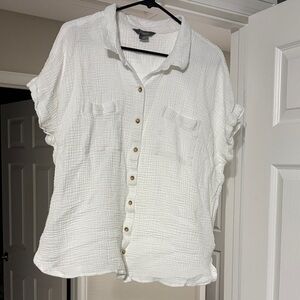 Natural Reflections White Button Down Shirt
